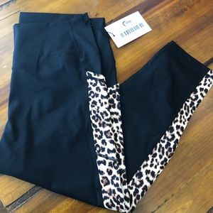 NWT Zyia leopard brilliant capris